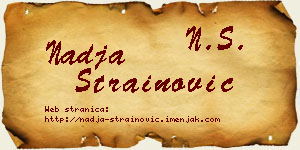 Nadja Strainović vizit kartica
